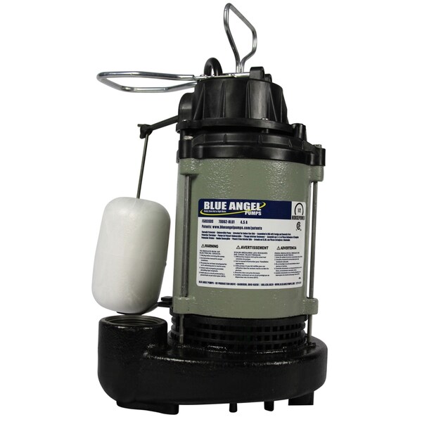 Blue Angel Pump Wayne Blue Angel 1/2 HP 5220 gph Cast Iron Vertical Float Switch AC Submersible Sump Pump F50CISDS - main